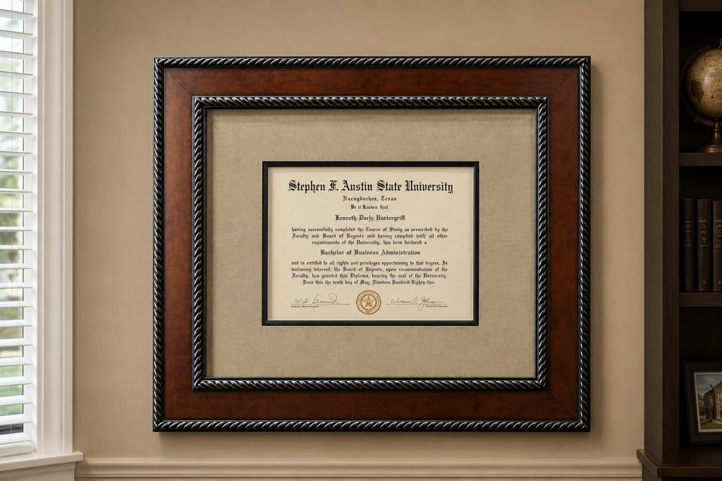 How to Frame a Diploma or Certificate